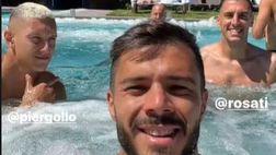 FOTO – Venuti, bicicletta? No, relax alle terme coi portieri viola