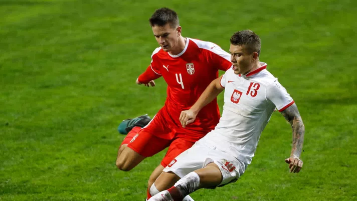 Kamil Piatkowski giovane difensore polacco accostato al Milan (Getty Images)