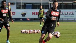 Allenamento pomeridiano per il Napoli a Castelvolturno. Gli azzurri preparano la gara di domani, do