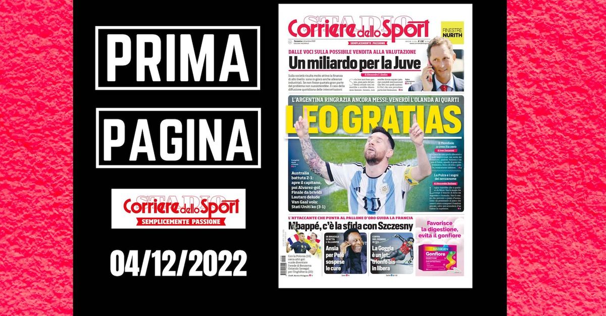 Prima pagina Corriere dello Sport: “Leo gratias”