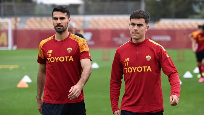 Getty Images Verso Roma-Bayer Leverkusen, giallorossi al lavoro: Dybala e Wijnaldum in gruppo - immagine 1