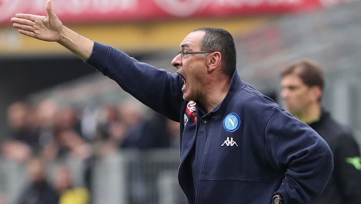 Maurizio Sarri durante Milan-Napoli (credits: GETTY Images) Maurizio Sarri Milan-Napoli