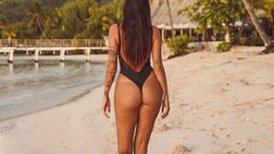 Valentina Vignali all’alba a Bora Bora: lato B da urlo, i followers impazziscono