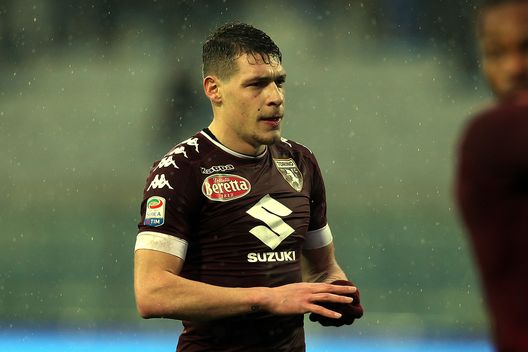  EMPOLI, ITALY - FEBRUARY 05: Andrea Belotti of FC Torino reacts during the Serie A match between Empoli FC and FC Torino at Stadio Carlo Castellani on February 5, 2017 in Empoli, Italy. (Photo by Gabriele Maltinti/Getty Images) 