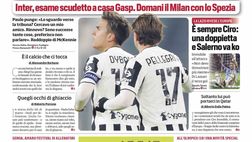 Prima Pagina, Corriere dello Sport: “Joya senza gioia. Inter, esame scudetto”
