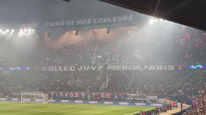 VIDEO Anche i tifosi del PSG hanno imparato: striscione e cori contro la Juve - immagine 1