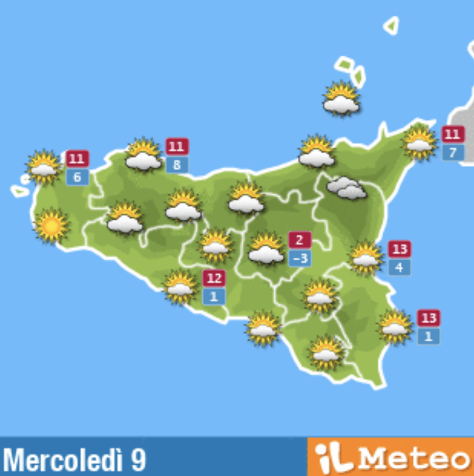 Meteo Palermo, sereno e poco nuvoloso: le previsioni di mercoledì 9 marzo 2022  meteo