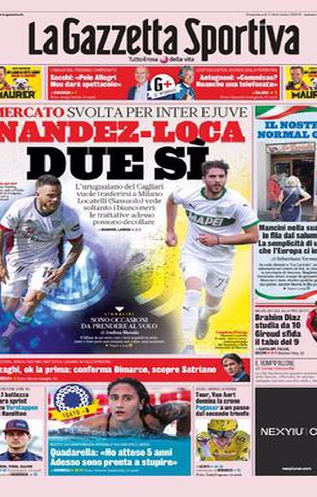 BUONGIORNO CITTACELESTE – LE PRIME PAGINE DEI PRINCIPALI QUOTIDIANI SPORTIVI – GUARDA 