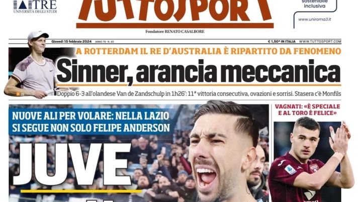 prima pagina tuttosport oggi