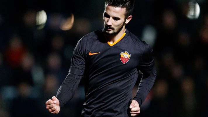 DUIVENDRECHT, NETHERLANDS - FEBRUARY 24:  Tomas Vestenicky of Roma celebrates scoring a penalty in the shoot out during the UEFA Youth League Round of 16 match between Ajax Amsterdam and AS Roma held at Portpark de Toekomst on February 24, 2015 in Duivendrecht, Netherlands.  (Photo by Dean Mouhtaropoulos/Getty Images) 