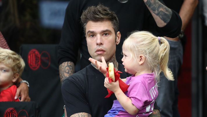 Fedez, qui a San Siro per assistere a Milan-Hellas Verona