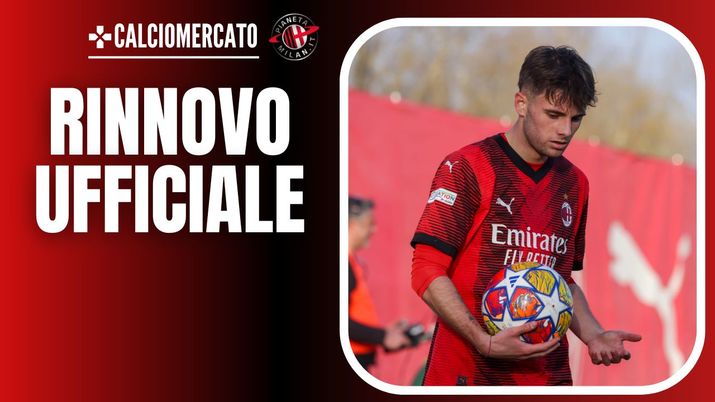 esultanza gol Diego Sia AC Milan Primavera Milan-Braga 2-2 Youth League 2023-2024 Rinnovo