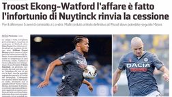 MV: “Troost Ekong-Watford l’affare è fatto l’infortunio di Nuytinck rinvia la cessione”