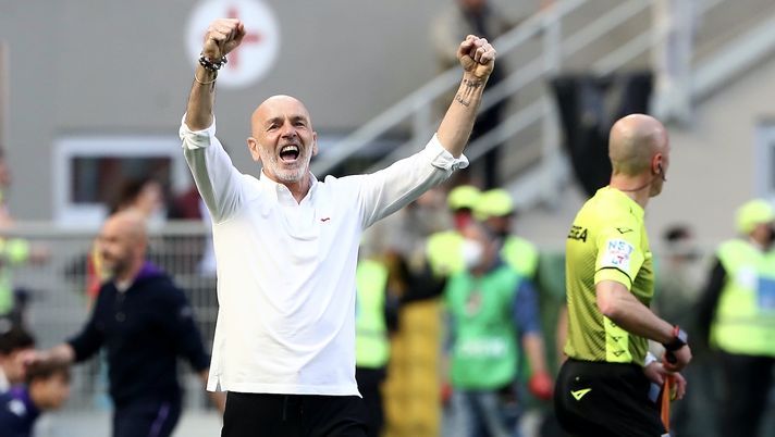 Stefano Pioli AC Milan Milan-Fiorentina 1-0 Serie A 2021-2022