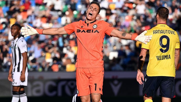 UDINE, ITALY - OCTOBER 17: Marco Silvestri of Udinese Calcio reacts during the Serie A match between Udinese Calcio and Bologna FC at Dacia Arena on October 17, 2021 in Udine, Italy. (Photo by Alessandro Sabattini/Getty Images) Fantacalcio Udinese, Silvestri ko: ecco il sostituto - immagine 1