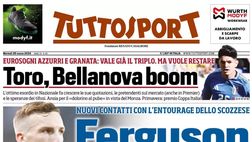PRIMA PAGINA TUTTOSPORT OGGI: “Ferguson solo Juve”