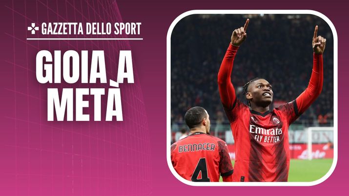 esultanza gol Rafael Leao AC Milan Milan-Atalanta 1-1 Serie A 2023-2024