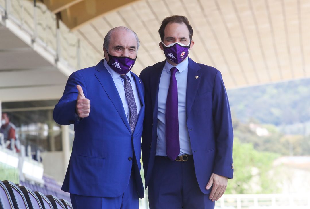  GERMOGLI PH: 25 APRILE 2021 FIRENZE STADIO ARTEMIO FRANCHI SERIE A FIORENTINA VS JUVENTUS NELLA FOTO ROCCO COMMISSO E IL FIGLIO JOSEPH COMMISSO  