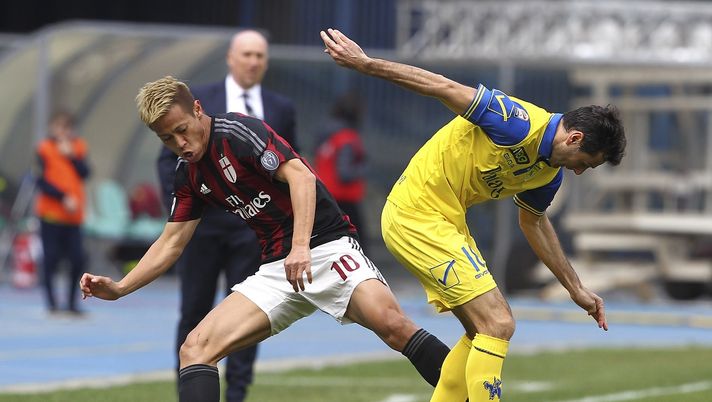 Keisuke Honda durante Chievo - Milan (credits: GETTY Images) 