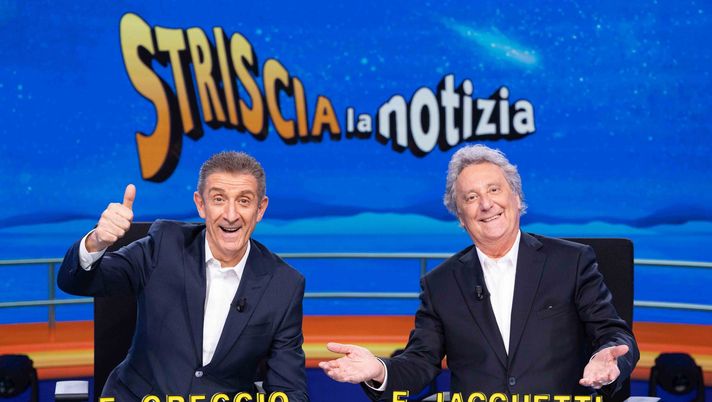Milano, Striscia la Notizia, prima puntata con Ezio Greggio e Enzo Iacchetti 2021 12 15 © Niccolò Cambi/Massimo Sestini 