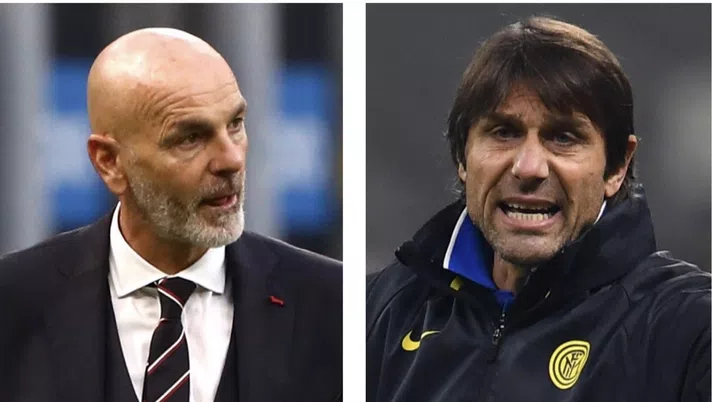 Stefano Pioli (allenatore AC Milan) ed Antonio Conte (allenatore Inter) | Serie A News (Getty Images)