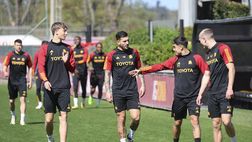 Roma, l’allenamento alla vigilia del derby: da Dybala ad Abraham tutti in gruppo