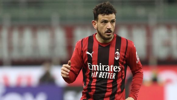 Alessandro Florenzi (difensore AC Milan), qui durante il derby Milan-Inter 0-0 (Coppa Italia 2021-2022) | News (Getty Images) Alessandro Florenzi AC Milan derby Milan-Inter 0-0 Coppa Italia 2021-2022