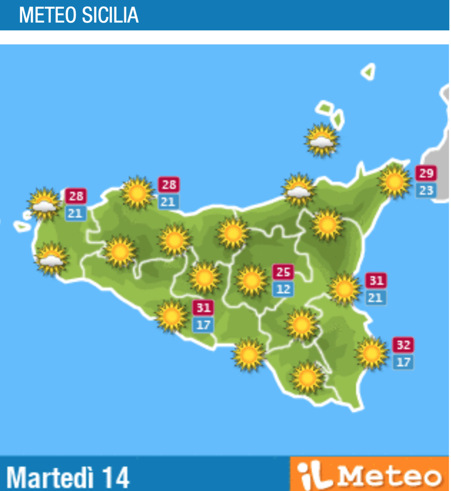 Meteo, Palermo: cielo sereno, le previsioni di martedì 14 settembre 
