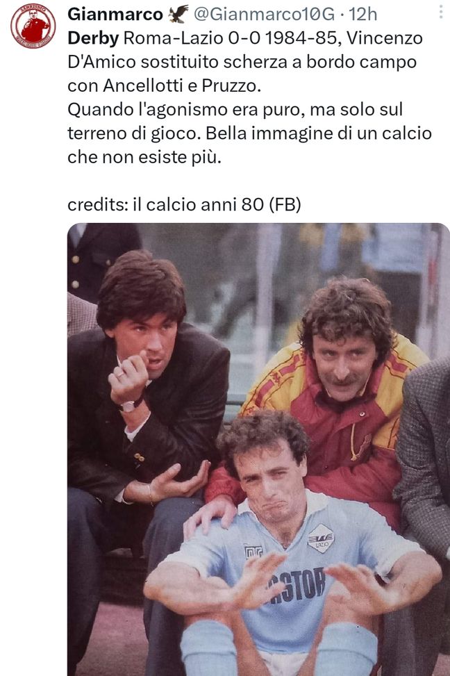 Quando romanisti e laziali scherzavano in panchina: oggi è impossibile…- immagine 2