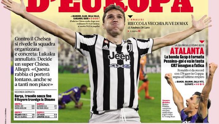 Prima Pagina, La Gazzetta dello Sport: “Signora d’Europa. Attenta, Inter” 