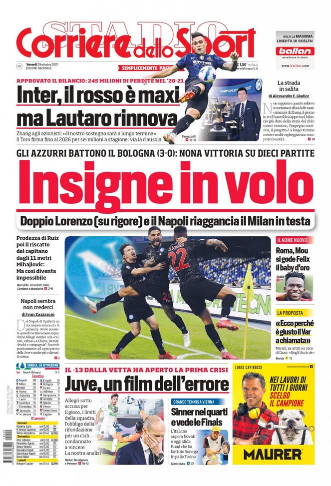 EDICOLA CDS – Inter, il rosso è maxi ma Lautaro rinnova: via la clausola EDICOLA CDS – Inter, il rosso è maxi ma Lautaro rinnova: via la clausola - immagine 1
