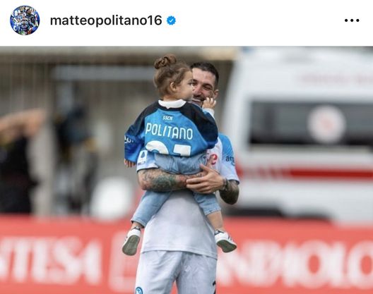 FOTO Politano in campo con la figlia: “Con te in braccio non esiste sconfitta”- immagine 3