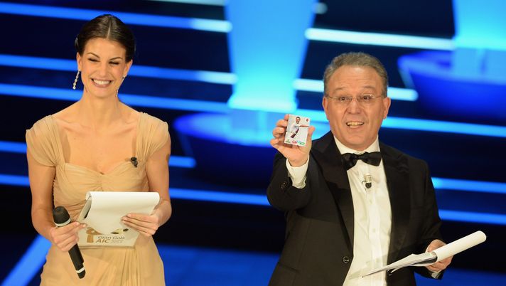 MILAN, ITALY - JANUARY 27: Francesca Fioretti and Enrico Varriale (R) attend the Gran Gala del calcio Aic 2013 awards ceremony on January 27, 2014 in Milan, Italy. (Photo by Claudio Villa/Getty Images) MILAN, ITALY - JANUARY 27: Francesca Fioretti and Enrico Varriale (R) attend the Gran Gala del calcio Aic 2013 awards ceremony on January 27, 2014 in Milan, Italy. (Photo by Claudio Villa/Getty Images)