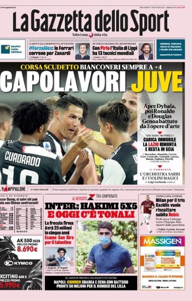 Gazzetta Dello Sport La Prima Pagina “capolavori Juve” Juvenews Eu