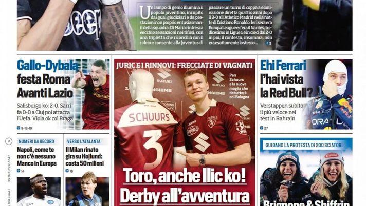 EDICOLA / TS: Mamma mia Di Maria. Una tripletta qualifica la Juve agli ottavi di EL - immagine 1