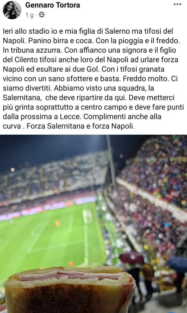 Padre e figlia napoletani al derby di Salerno: “Solo sani sfottò”- immagine 3