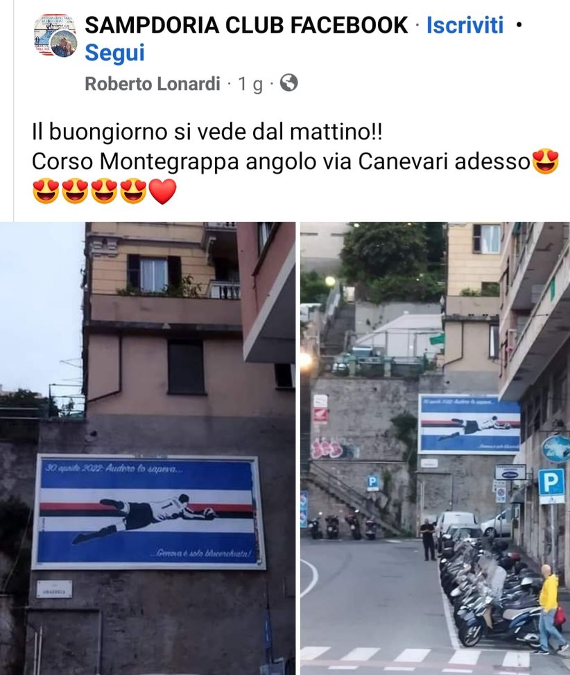 Genova, la città di Audero: la parata nel derby spunta in tutti gli angoli, vie e piazze…- immagine 2