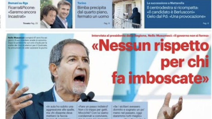 Prima Pagina, Giornale di Sicilia: “Scuole riaperte, Sicilia a due colori” prima pagina