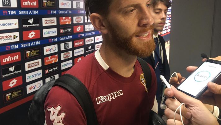 Ansaldi in zona mista dopo Genoa-Torino 