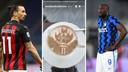 Ibrahimovic e il cappuccino celebrativo. È la risposta a Lukaku?