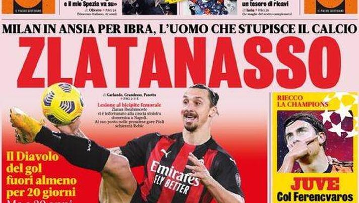 Gazzetta dello Sport, la prima pagina di oggi, martedì 24 novembre 2020 Gazzetta dello Sport, la prima pagina di oggi, martedì 24 novembre 2020