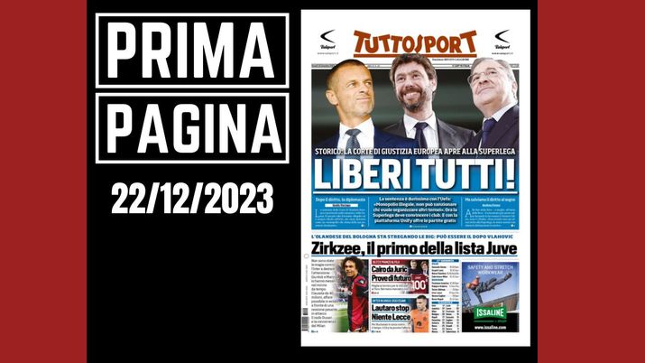 Prima pagina Tuttosport: 'Superlega, liberi tutti!'