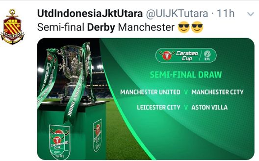 Grande attesa anche fra i tifosi indonesiani per United-City semifinale di Carabao Cup a Old Trafford e all'Etihad Grande attesa anche fra i tifosi indonesiani per United-City semifinale di Carabao Cup a Old Trafford e all'Etihad