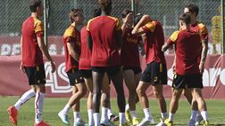 Trigoria, l’allenamento prima della partenza per Genova – FOTO GALLERY