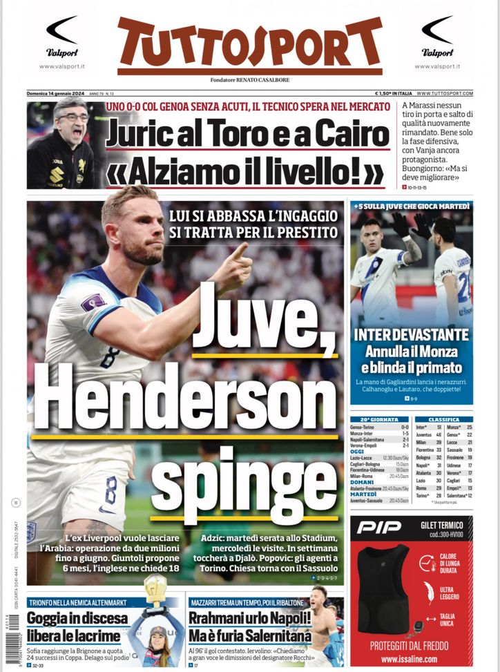 EDICOLA TS – Inter devastante. La mano di Gagliardini lancia i nerazzurri - immagine 1