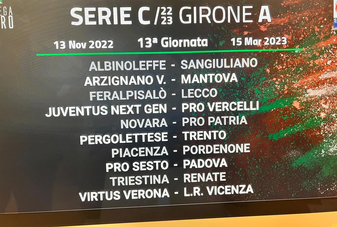 Serie C girone A, 2022/23: il calendario completo - immagine 13