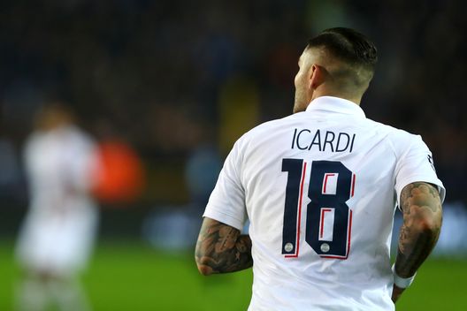 BRUGGE, BELGIUM - OCTOBER 22: Mauro Icardi of PSG in action during the UEFA Champions League group A match between Club Brugge KV and Paris Saint-Germain at Jan Breydel Stadium on October 22, 2019 in Brugge, Belgium. (Photo by Dean Mouhtaropoulos/Getty Images) BRUGGE, BELGIUM - OCTOBER 22: Mauro Icardi of PSG in action during the UEFA Champions League group A match between Club Brugge KV and Paris Saint-Germain at Jan Breydel Stadium on October 22, 2019 in Brugge, Belgium. (Photo by Dean Mouhtaropoulos/Getty Images)