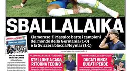 EDICOLA CDS – Sballalaika: flop del Brasile e Germania ko. Juve, assalto a Cancelo.