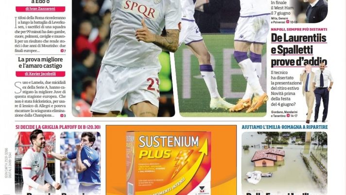 EDICOLA / CdS: Triplete, l’Italia domina. Dopo l’Inter in finale Roma e Fiorentina - immagine 1
