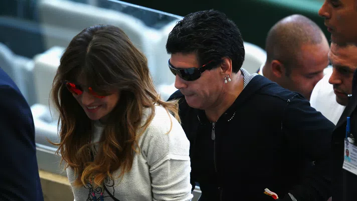 Diego Maradona e Giannina Maradona (Photo by Ian Walton/Getty Images)